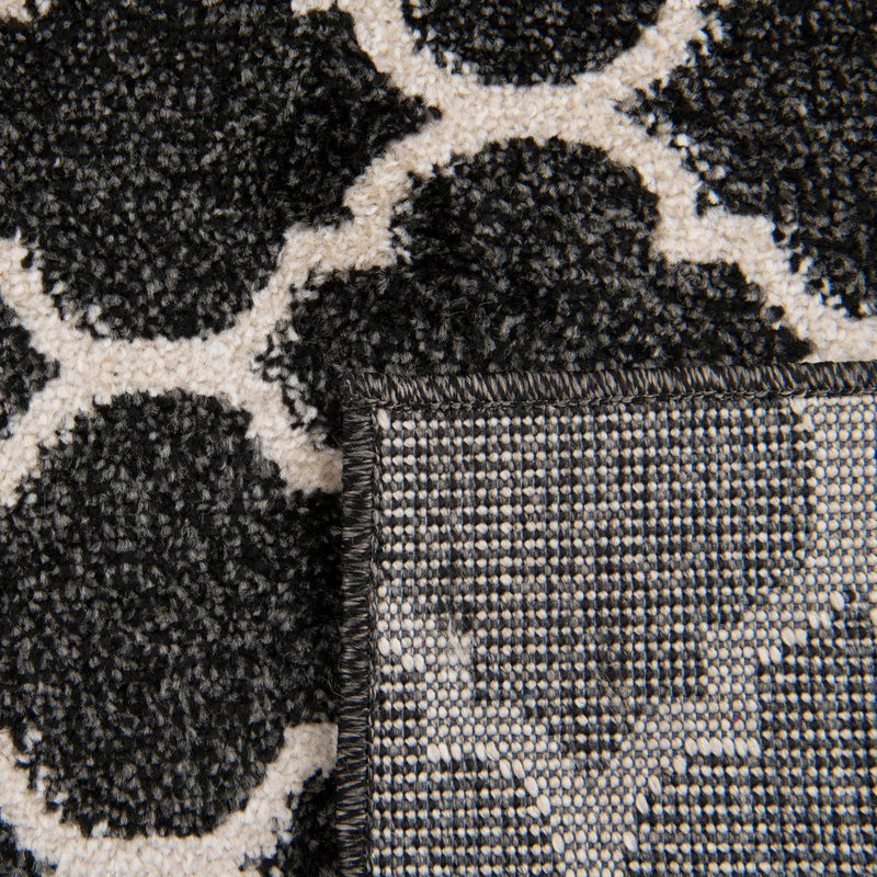 Lattice Gardens Collection Area Rug - Bloomfield (Black) Square Black lifestyle 47