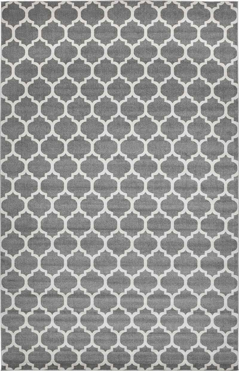 Lattice Gardens Collection Area Rug - Bloomfield (Dark Gray) Rectangular Dark Gray lifestyle 17