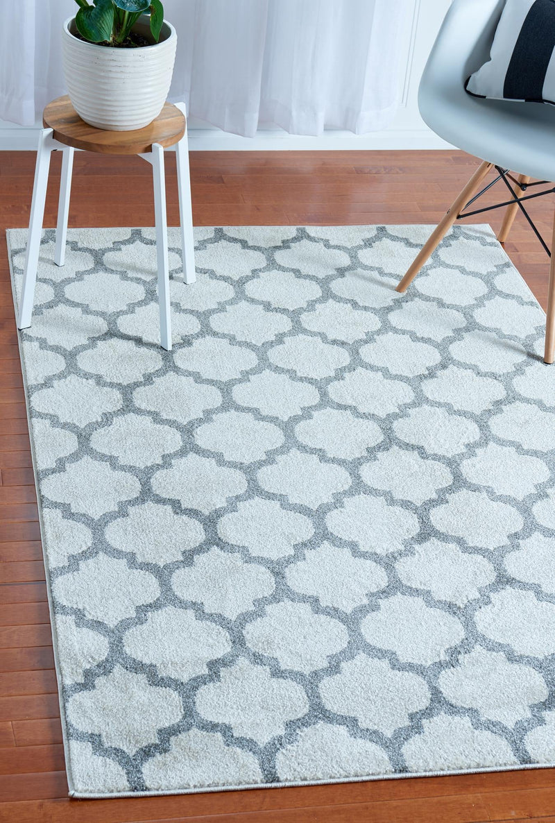 Lattice Gardens Collection Area Rug - Bloomfield (Beige and Gray) Rectangle Beige and Gray lifestyle 3