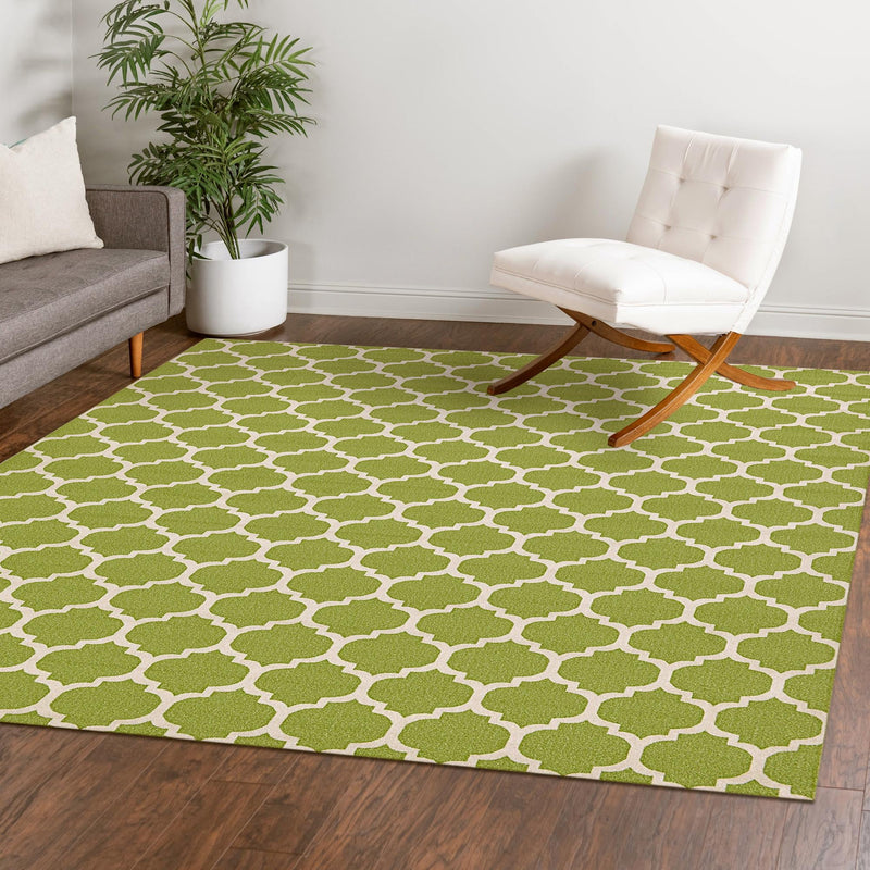 Lattice Gardens Collection Area Rug - Bloomfield (Light Green) Square Light Green lifestyle 86