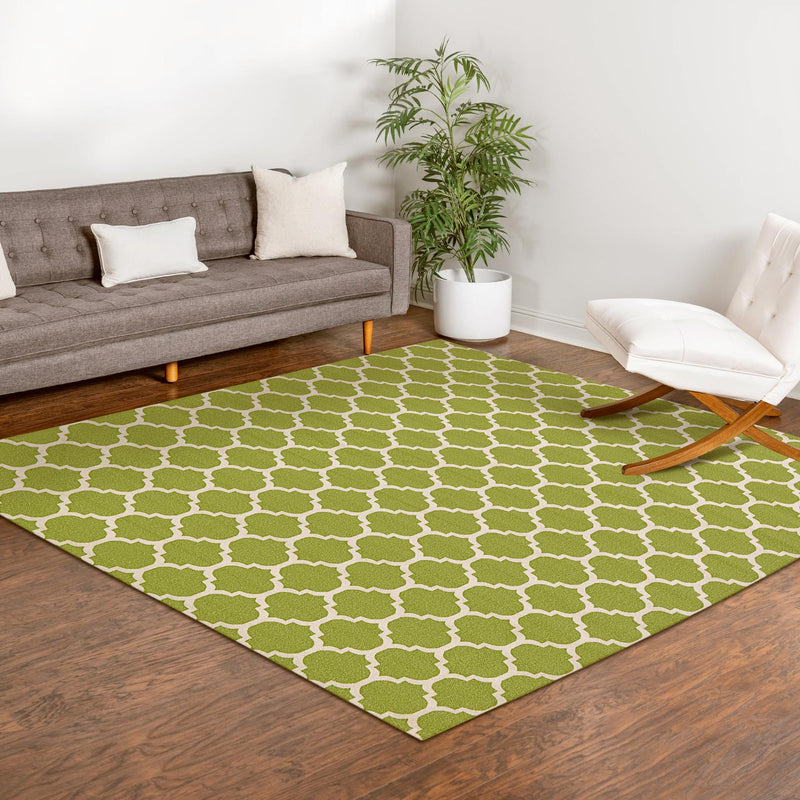 Lattice Gardens Collection Area Rug - Bloomfield (Light Green) Square Light Green lifestyle 87