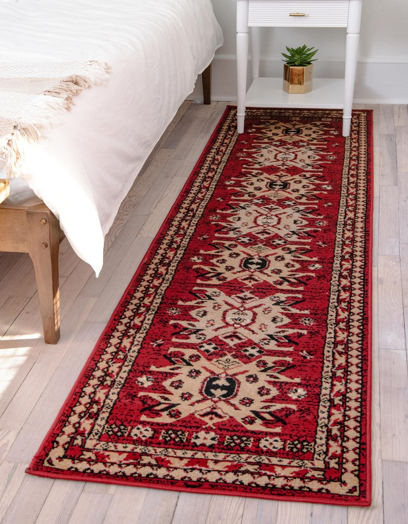Tabriz Tapestries Collection Area Rug - Azerbaijan (Red) Runner Red lifestyle 18