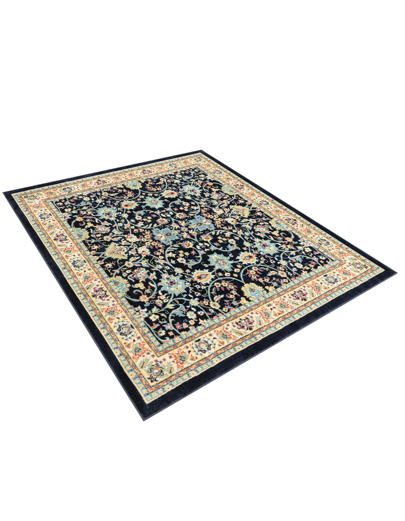 Isfahan Elegance Collection Area Rug - Naghsh-e Jahan (Navy Blue) Square Navy Blue lifestyle 42