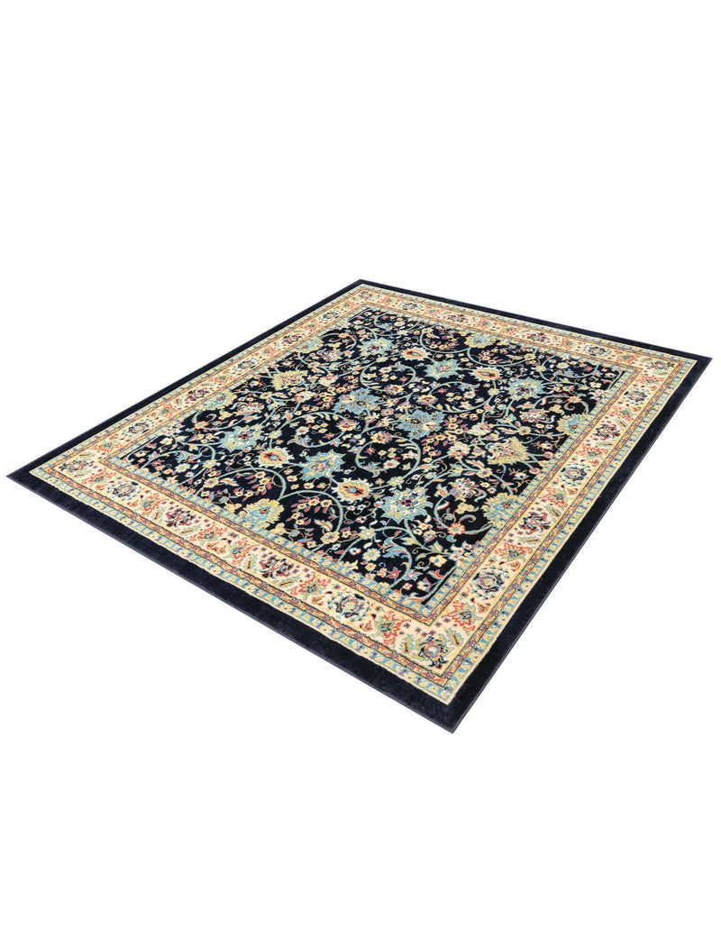 Isfahan Elegance Collection Area Rug - Naghsh-e Jahan (Navy Blue) Square Navy Blue lifestyle 43