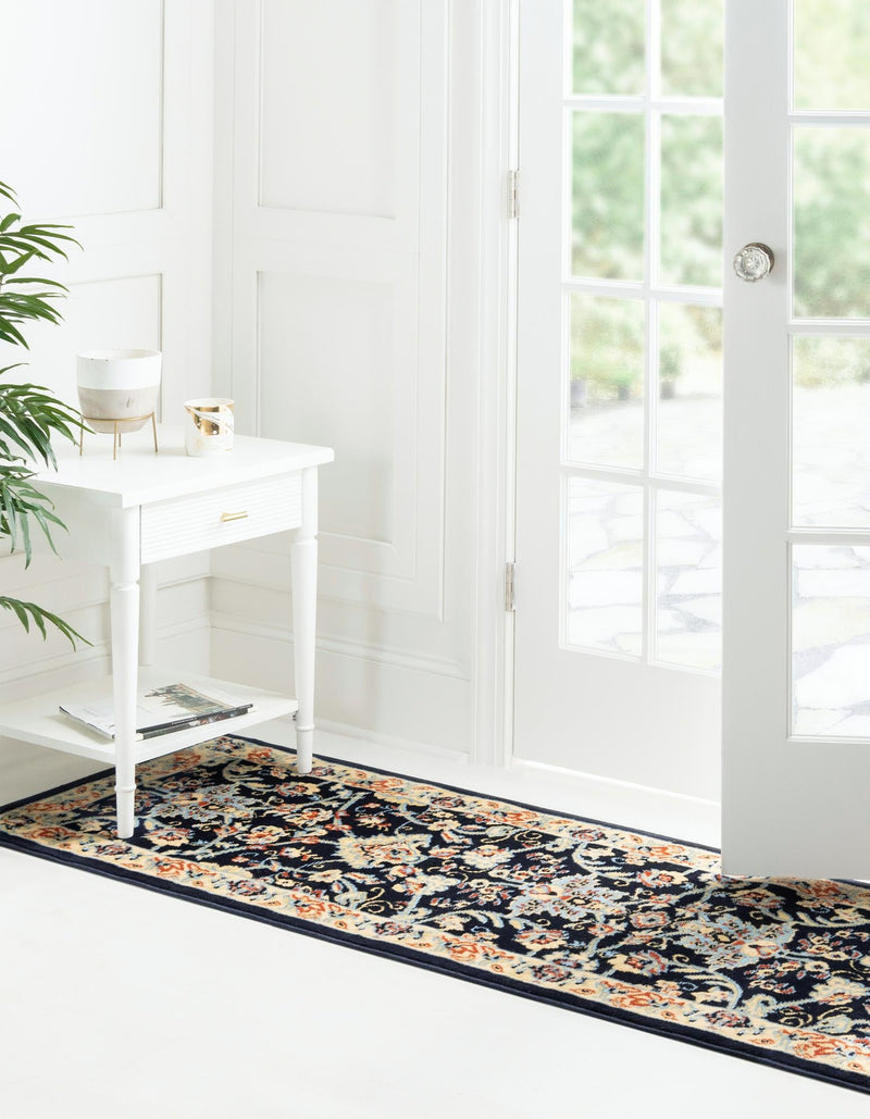 Isfahan Elegance Collection Area Rug - Naghsh-e Jahan (Navy Blue) Runner Navy Blue lifestyle 31