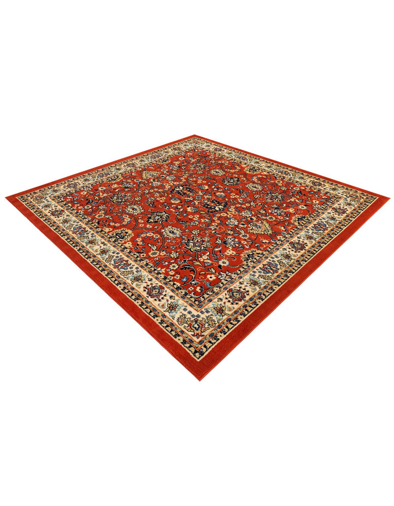 Isfahan Elegance Collection Area Rug - Naghsh-e Jahan (Terracotta) Square Terracotta lifestyle 40