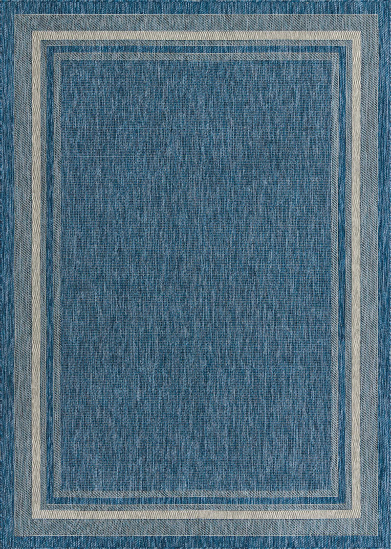 Patio Perimeter Collection Area Rug - Veranda (Blue) Rectangle Blue Main