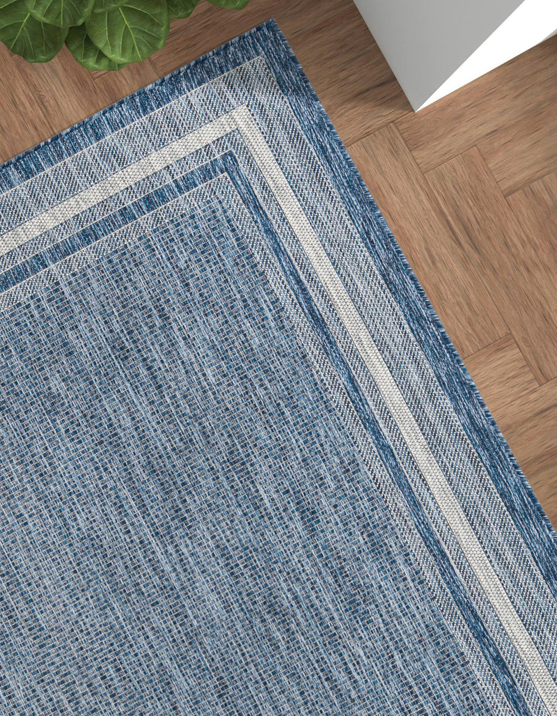 Patio Perimeter Collection Area Rug - Veranda (Blue) Rectangle Blue lifestyle 12