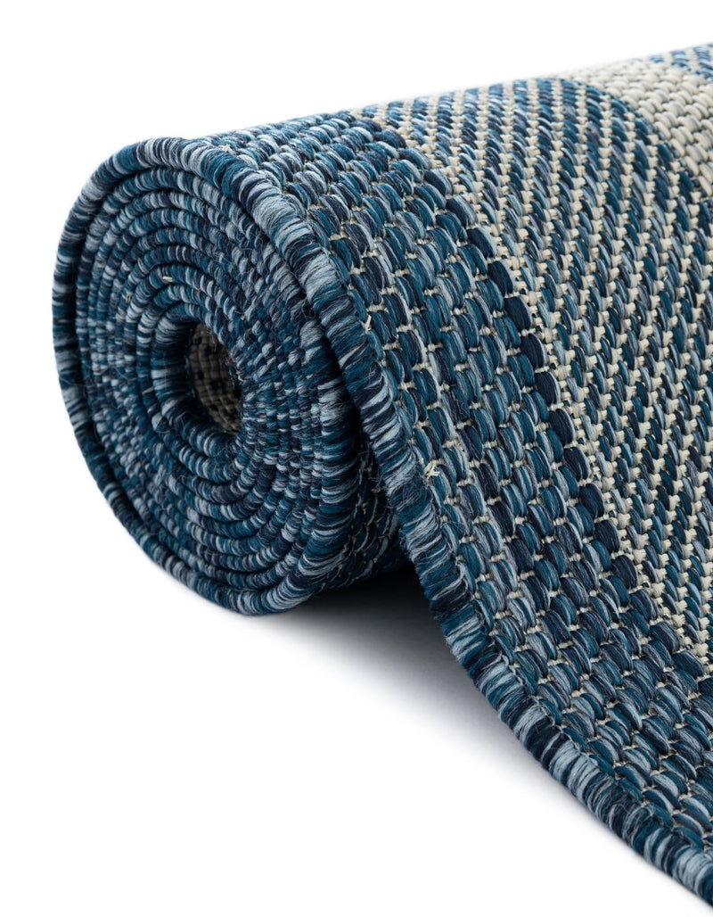 Patio Perimeter Collection Area Rug - Veranda (Blue) Rectangle Blue lifestyle 36