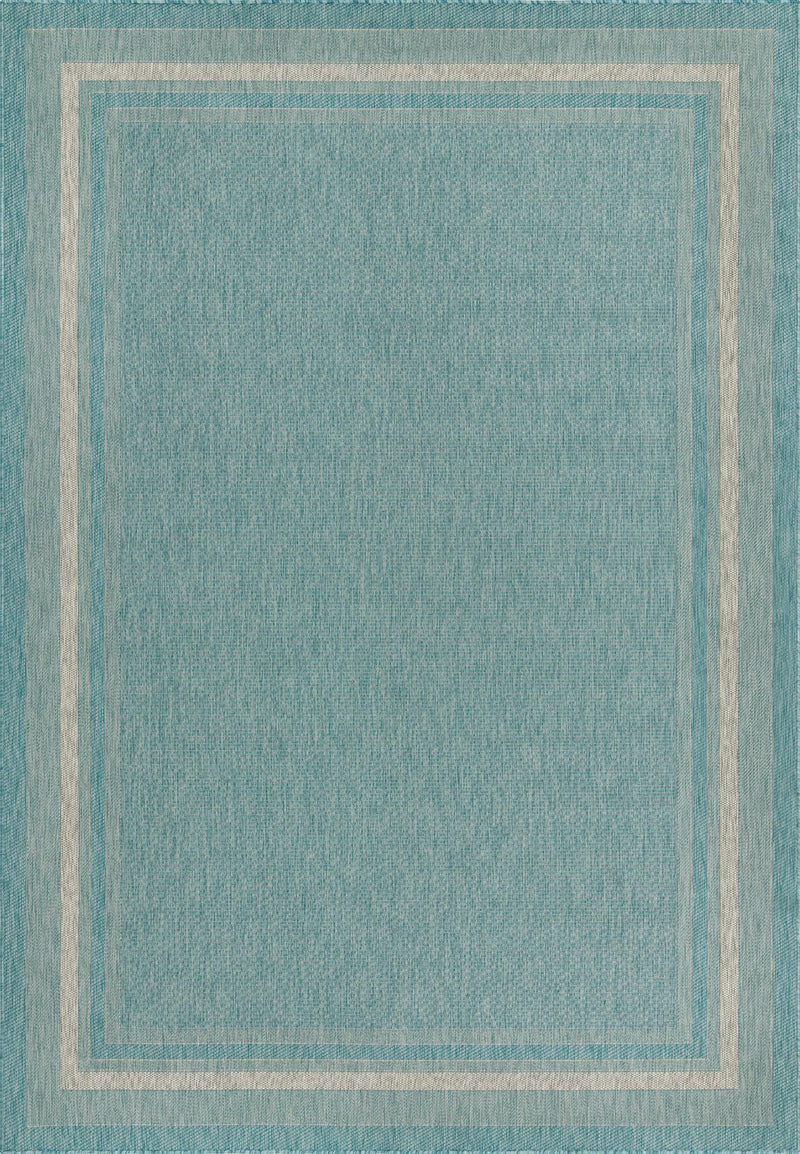 Patio Perimeter Collection Area Rug - Veranda (Aquamarine) Rectangle Aquamarine lifestyle 2