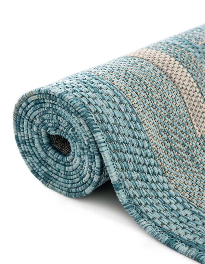 Patio Perimeter Collection Area Rug - Veranda (Aquamarine) Rectangle Aquamarine lifestyle 29