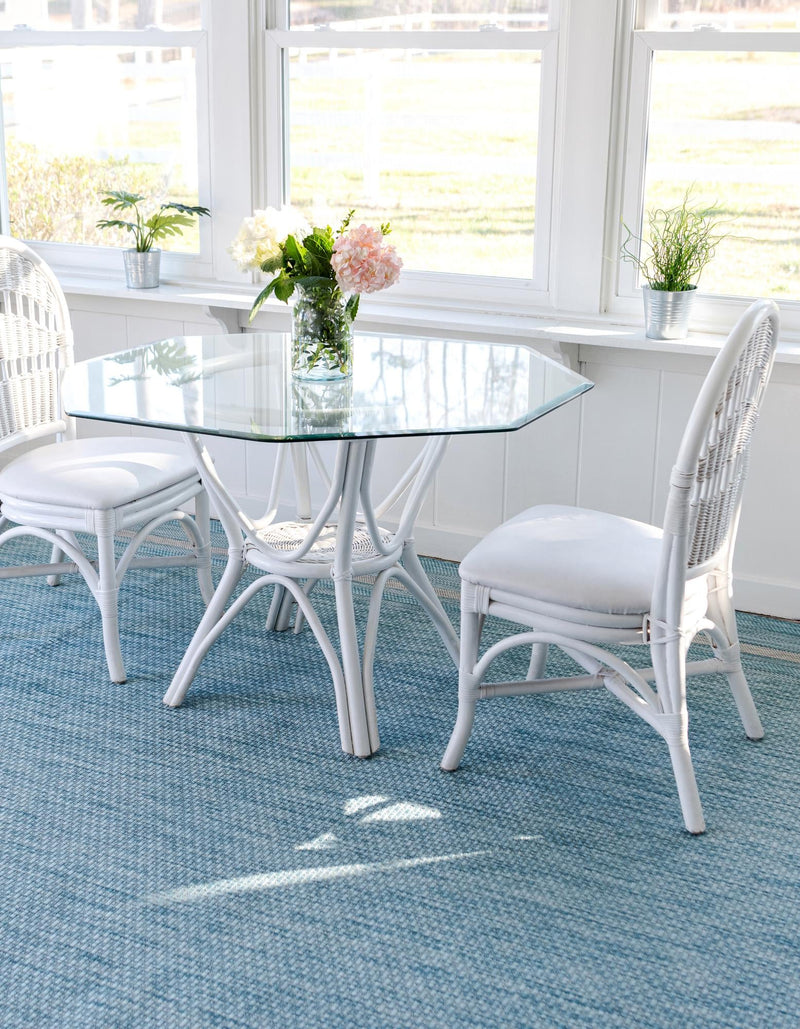 Patio Perimeter Collection Area Rug - Veranda (Aquamarine) Rectangle Aquamarine lifestyle 13