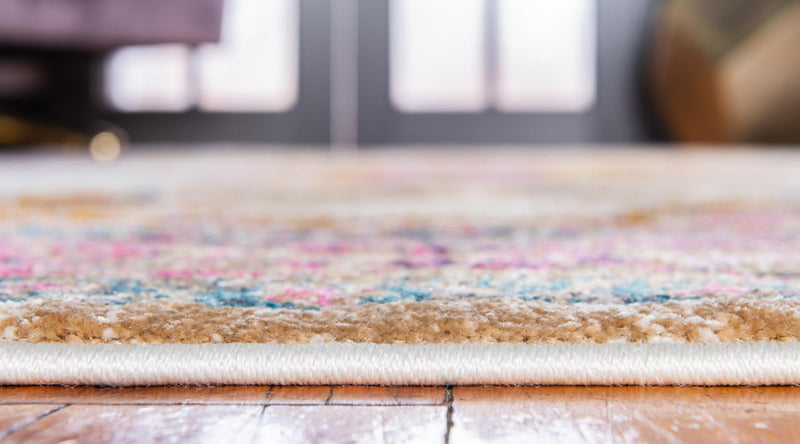 Serenade Oasis Collection Area Rug - Mirage Square Beige lifestyle 25