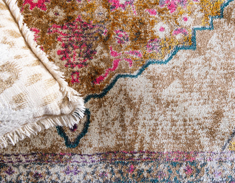 Serenade Oasis Collection Area Rug - Mirage Square Beige lifestyle 28