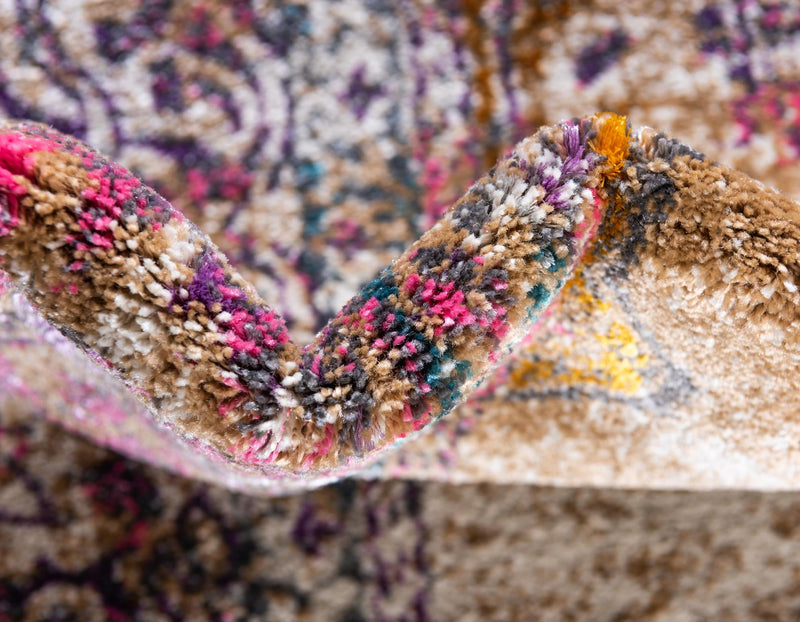 Serenade Oasis Collection Area Rug - Mirage Square Beige lifestyle 34