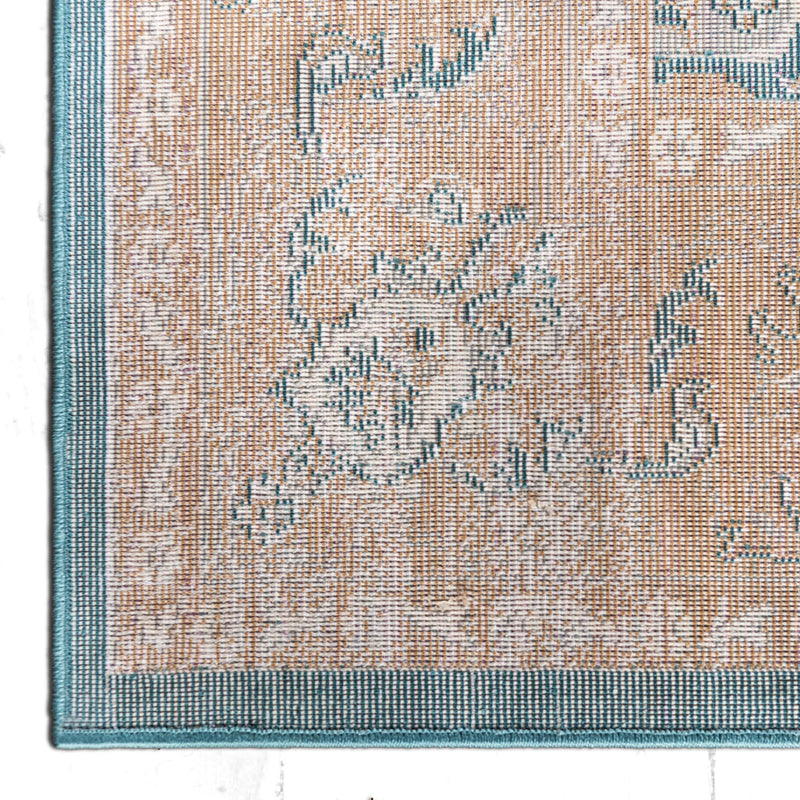 Serenade Oasis Collection Area Rug - Serenity Square Teal lifestyle 30