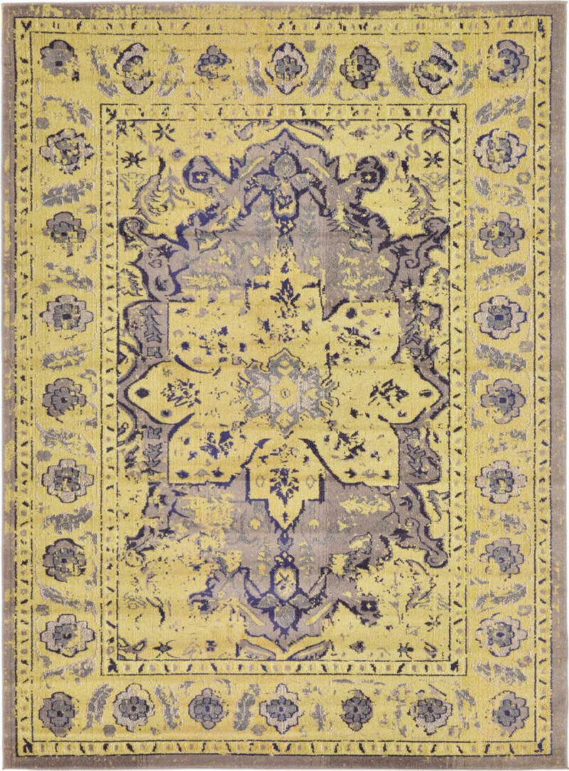 Chateau Elegance Collection Area Rug - Tuileries Rectangle Gray lifestyle 3