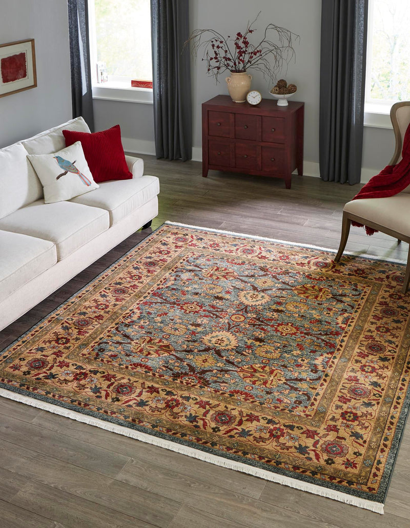 Chelsea Elegance Collection Area Rug - Osterley Square Blue lifestyle 54