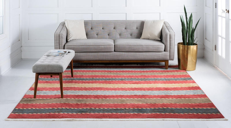 Zagros Oasis Collection Area Rug - Behbahan Square Multi lifestyle 44