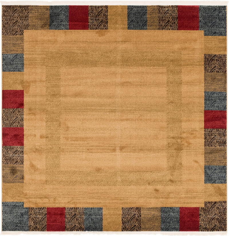 Zagros Oasis Collection Area Rug - Aligoodarz Square Beige lifestyle 17