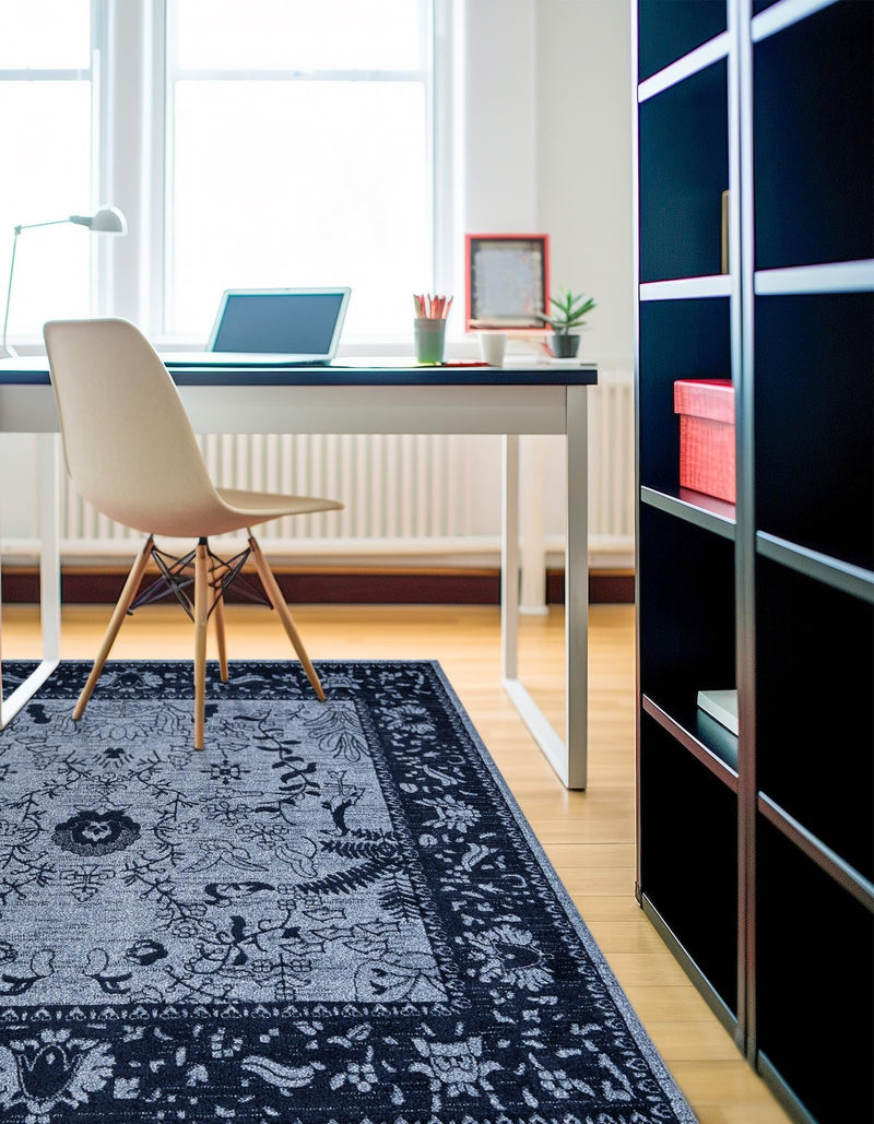 Horizon Collection Area Rug - Apex (Blue) Square Blue lifestyle 43