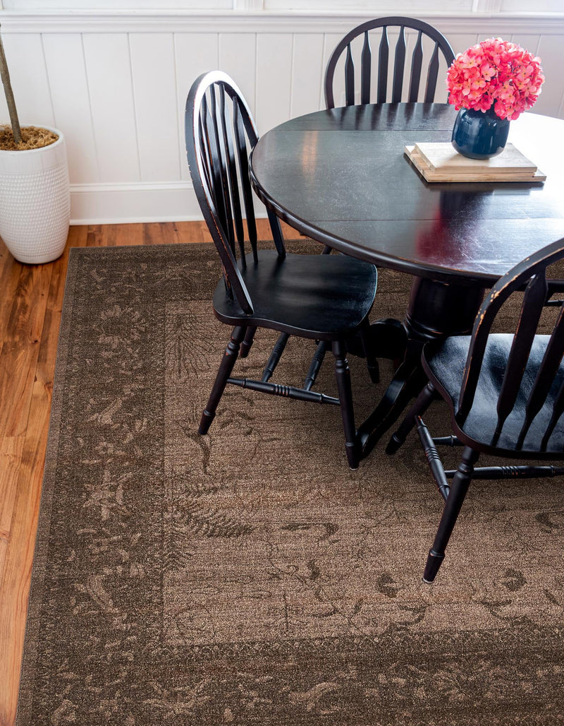 Horizon Collection Area Rug - Apex (Brown) Square Brown lifestyle 50