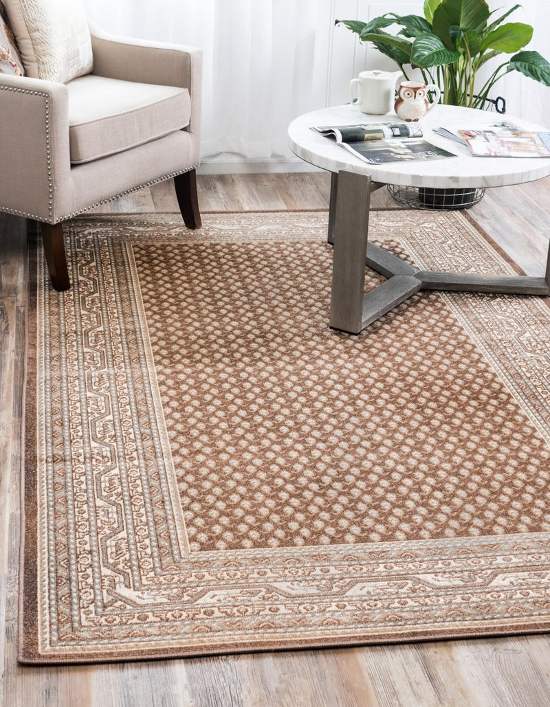 Soho Elegance Collection Area Rug - Mercer (Brown) Rectangle Brown lifestyle 3