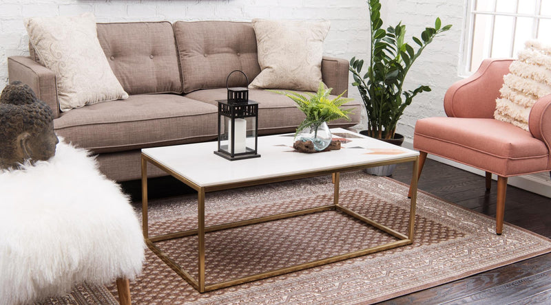 Soho Elegance Collection Area Rug - Mercer (Brown) Rectangle Brown lifestyle 5