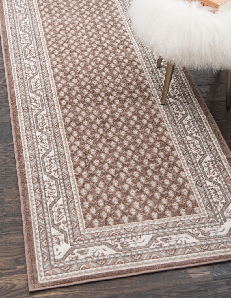 Soho Elegance Collection Area Rug - Mercer (Brown) Runner Brown lifestyle 19