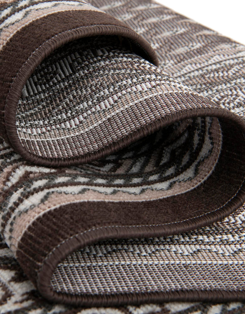 Soho Elegance Collection Area Rug - Mercer (Brown) Round Brown lifestyle 41