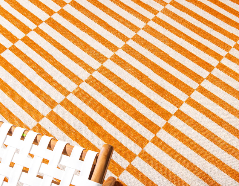 Soho Elegance Collection Area Rug - Hudson (Orange) Rectangle Orange lifestyle 6