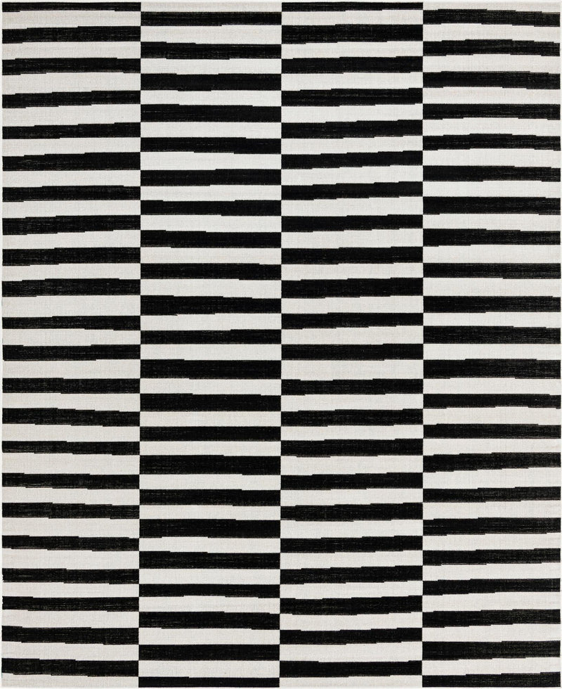 Soho Elegance Collection Area Rug - Hudson (Black) Rectangle Black lifestyle 2