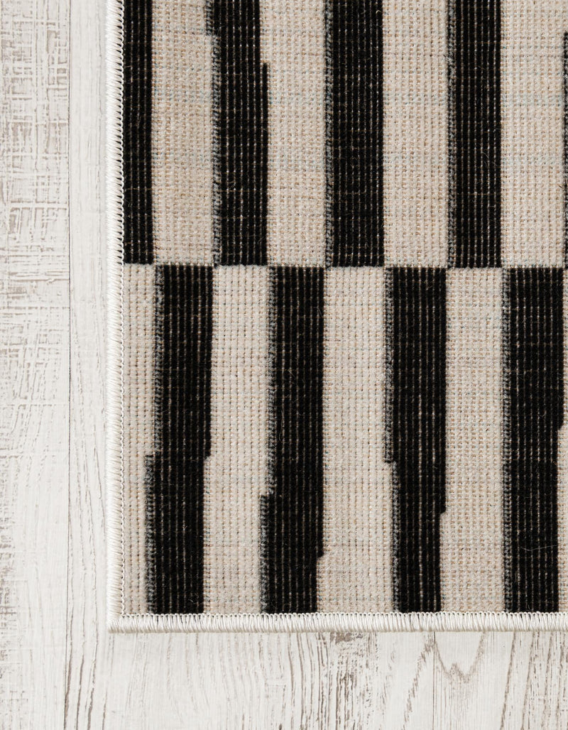 Soho Elegance Collection Area Rug - Hudson (Black) Rectangle Black lifestyle 6
