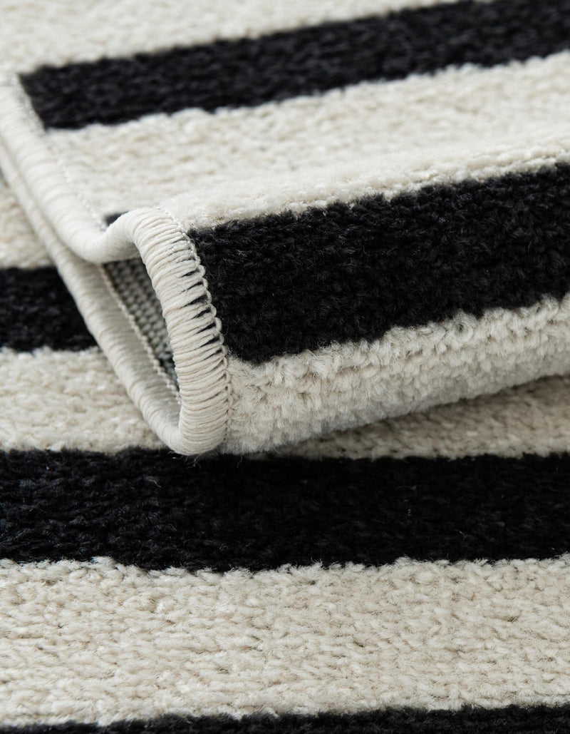Soho Elegance Collection Area Rug - Hudson (Black) Rectangle Black lifestyle 6