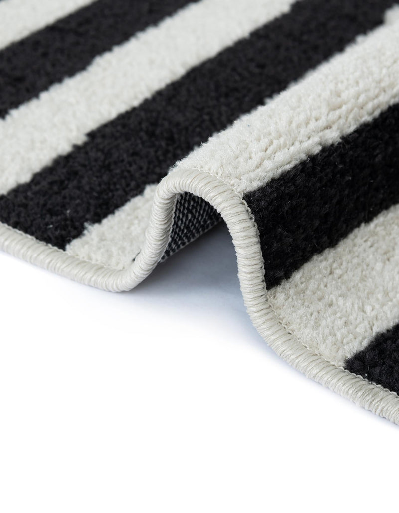 Soho Elegance Collection Area Rug - Hudson (Black) Rectangle Black lifestyle 10
