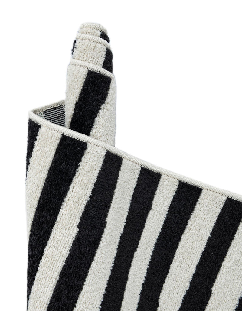 Soho Elegance Collection Area Rug - Hudson (Black) Rectangle Black lifestyle 11