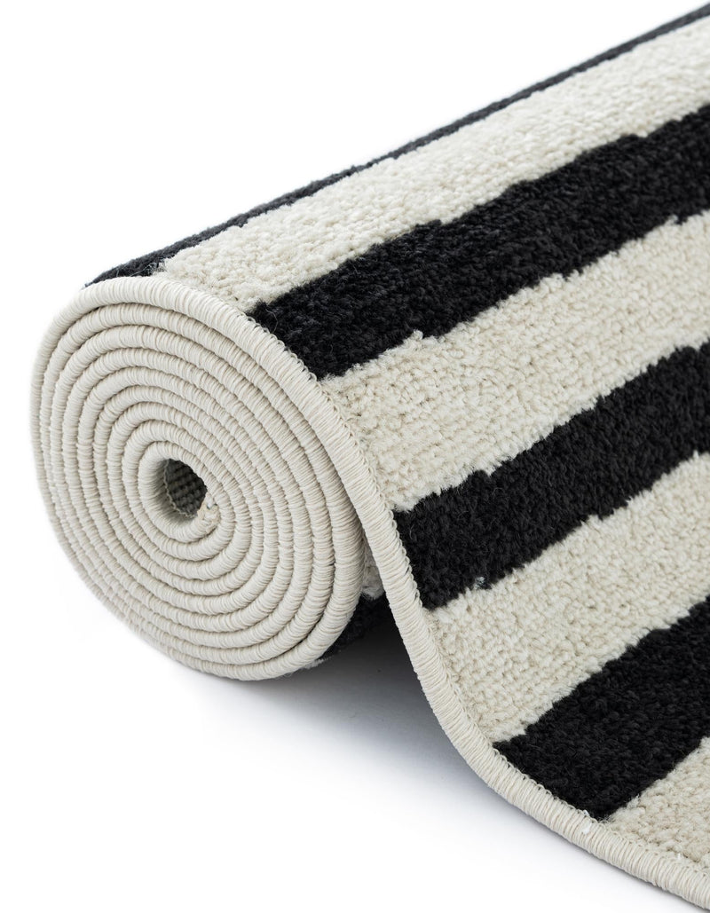 Soho Elegance Collection Area Rug - Hudson (Black) Rectangle Black lifestyle 12