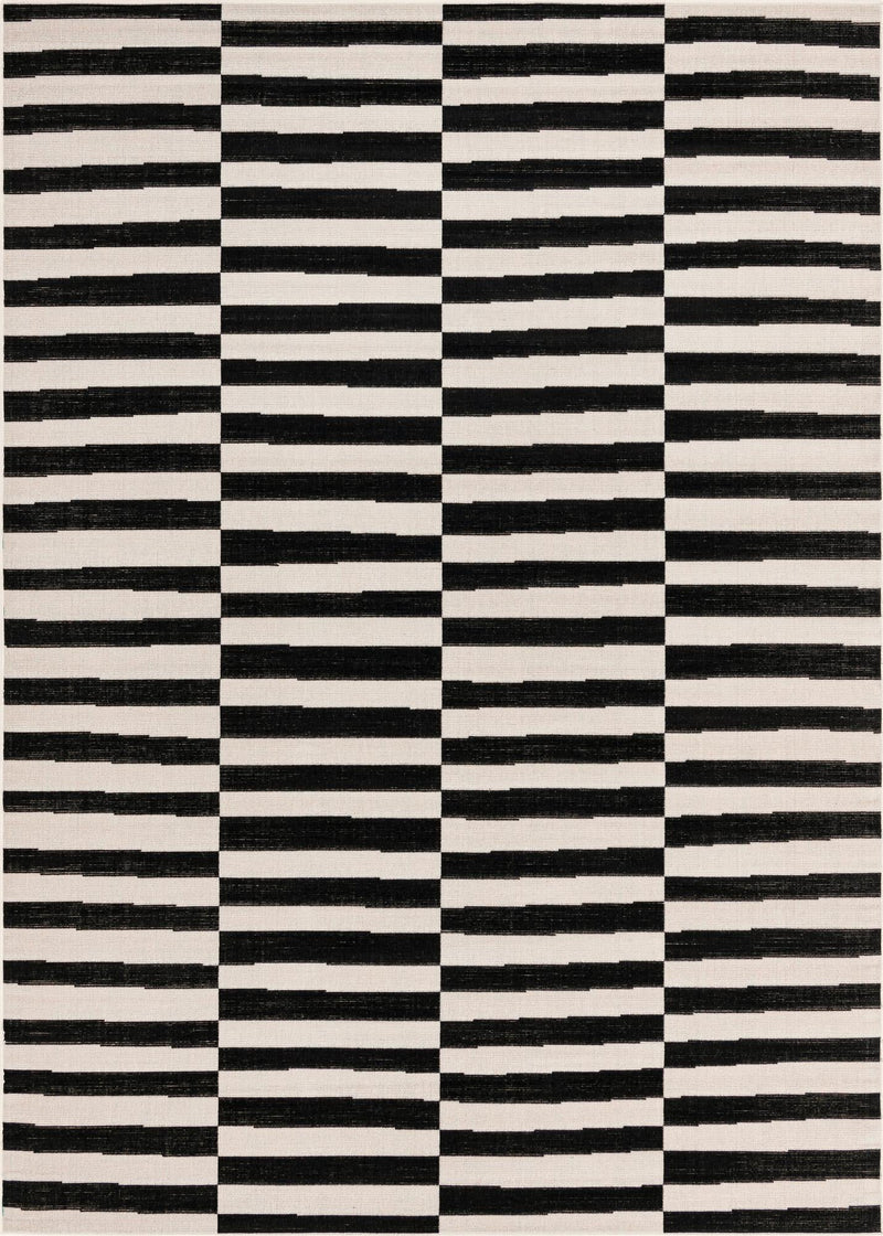 Soho Elegance Collection Area Rug - Hudson (Black) Rectangle Black lifestyle 3