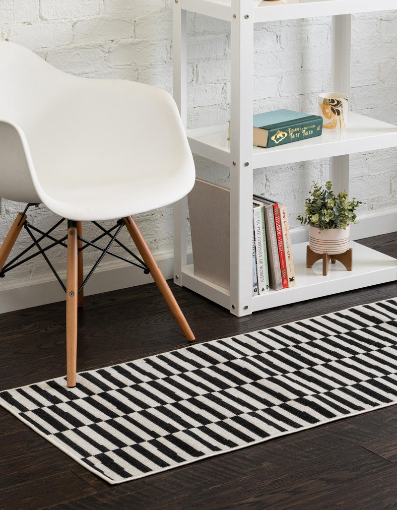 Soho Elegance Collection Area Rug - Hudson (Black) Runner Black lifestyle 35