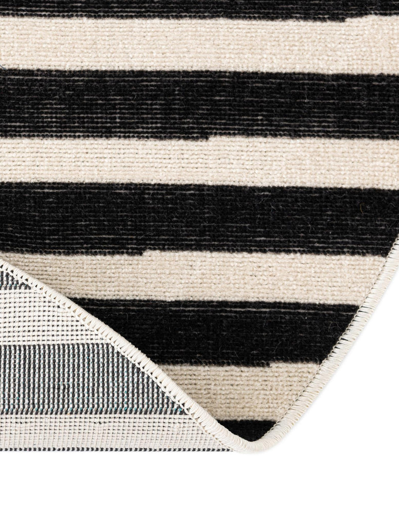 Soho Elegance Collection Area Rug - Hudson (Black) Round Black lifestyle 49
