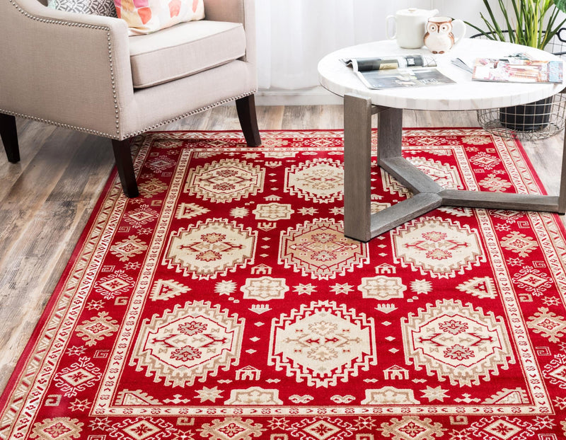 Soho Elegance Collection Area Rug - Crosby Rectangle Red lifestyle 7