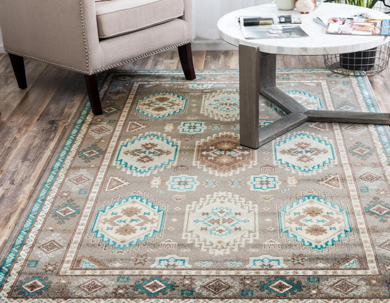Soho Elegance Collection Area Rug - Crosby Rectangle Gray lifestyle 8