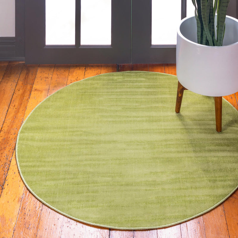 Soho Elegance Collection Area Rug - Chelsea (Green) Round Green lifestyle 14