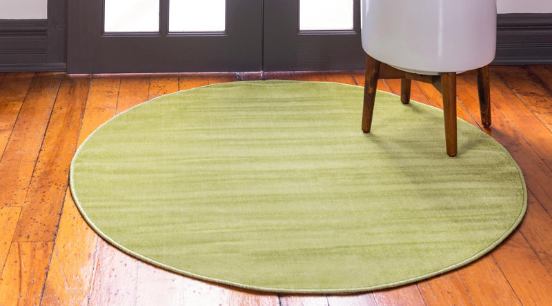 Soho Elegance Collection Area Rug - Chelsea (Green) Round Green lifestyle 16