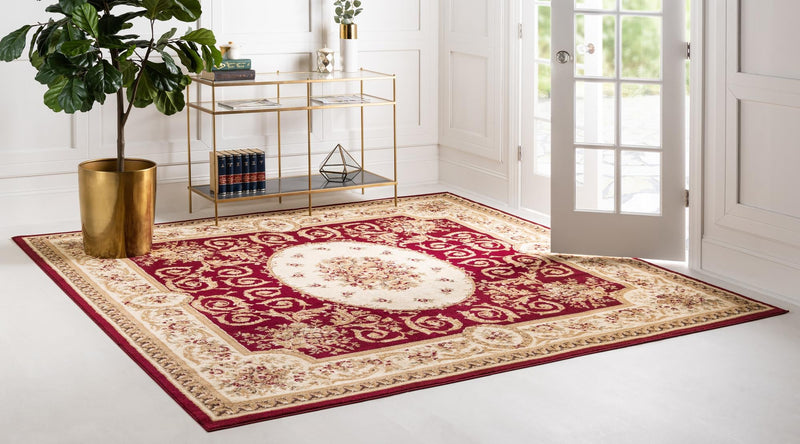 Versailles Elegance Collection Area Rug - Bellevue Square Red lifestyle 59