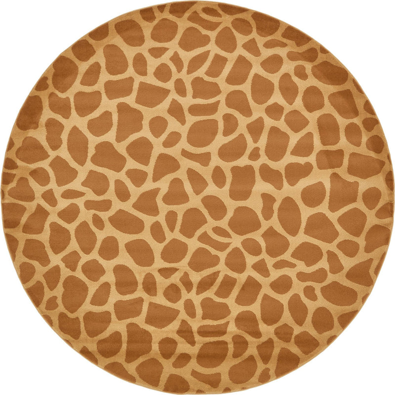 Savannah Sojourn Collection Area Rug - Etosha Round Yellow lifestyle 6