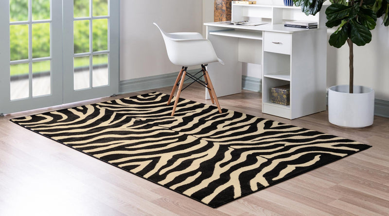 Savannah Sojourn Collection Area Rug - Kilimanjaro Rectangle Black lifestyle 6