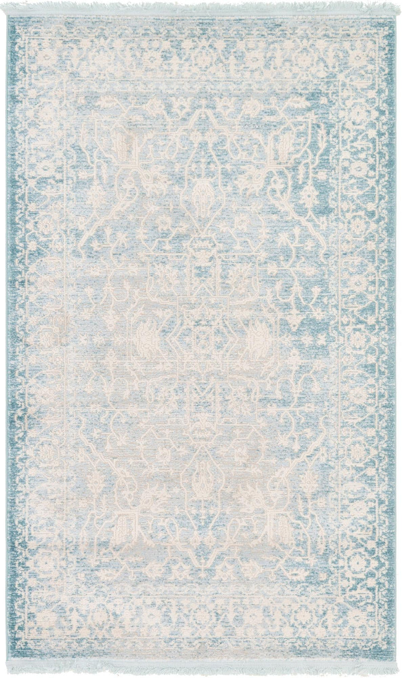 Rustic Charm Revival Collection Area Rug - Farmstead Rectangle Light Blue lifestyle 3