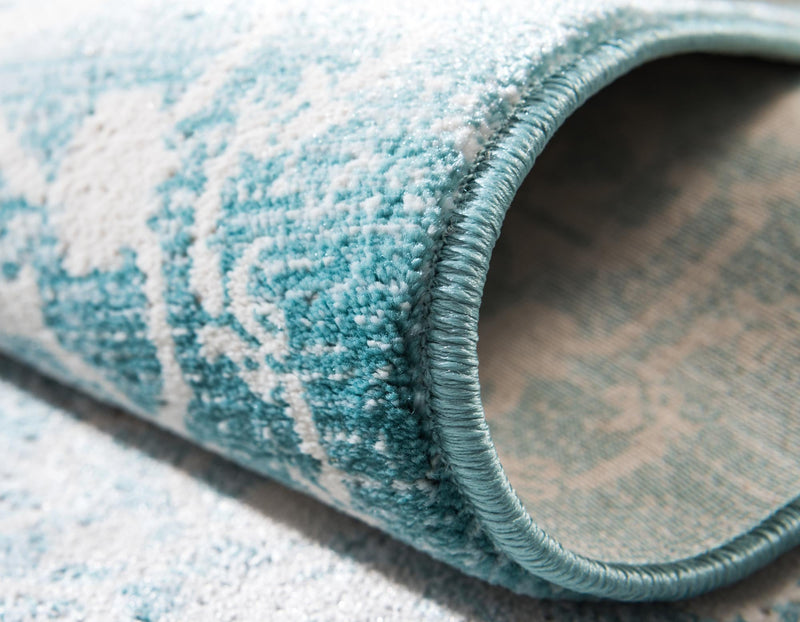 Rustic Charm Revival Collection Area Rug - Farmstead Rectangle Light Blue lifestyle 13