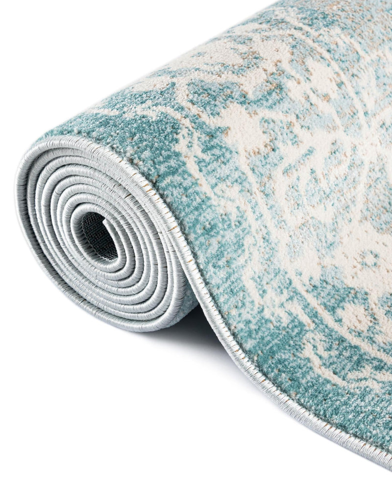 Rustic Charm Revival Collection Area Rug - Farmstead Rectangle Light Blue lifestyle 43
